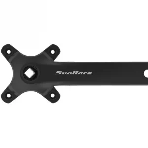 Sunrace FCM800 négyszögtengelyes hajtómű lánckerék nélkül [fekete, 175 mm] Legkelendőbb