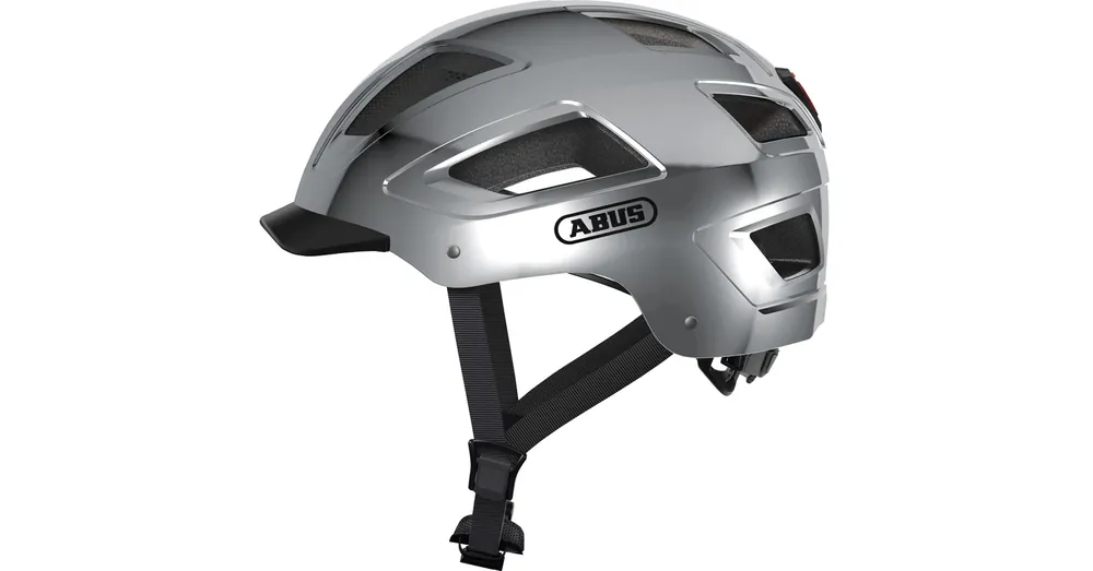 ABUS kerékpáros városi sisak Hyban 2.0, ABS, chrome silver, L (56-61 cm) Biztonságos vásárlás