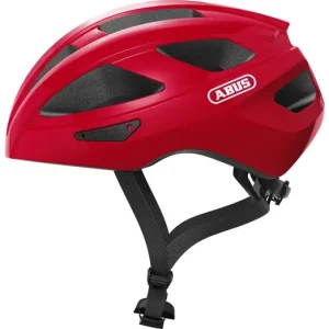 Végkiárusítás ABUS kerékpáros sport sisak Macator, In-Mold, blaze red, M (52-58 cm)