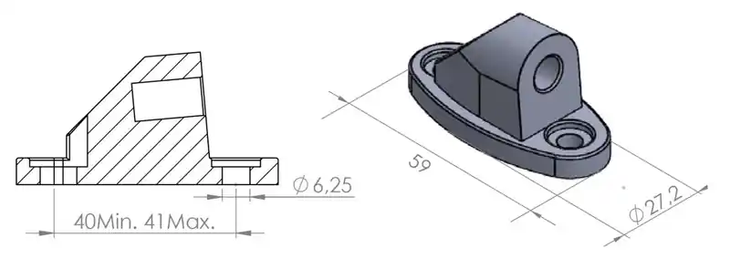 Mirror adaptor PUIG SUPPORT REAR MIRROR HI-TECH FOR CBR500RR/CBR6 9576N fekete to fairing Azonnal elérhető