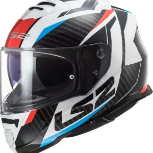 Zárt sisak LS2 FF800 Storm Racer fekete-fehér-piros-kék Különleges ajánlat