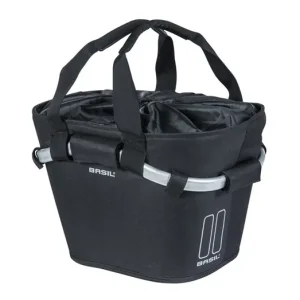 Basil első kosár Classic Carry All Front Basket, KF kompatibilis, kormányadapter nélkül (TBA 70177), fekete Népszerű
