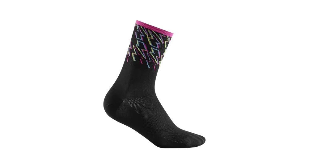 Kedvezményes ár Cube Blsckline High Cut hosszú zokni - Fekete/pink
