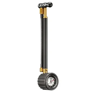 Akció Lezyne Shock Drive analóg nyomásmérős teleszkóp pumpa, 27,5 bar, fekete-arany