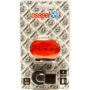 Akció Csepel elemes hátsó lámpa nyeregcsőre, 3 LED, piros