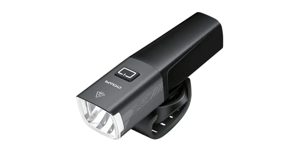 Szuper ajánlat Cyclami X7 USB-ről tölthető első lámpa, alu házas, gumipántos, cserélhető akkumulátor, 1000 lumen, fekete