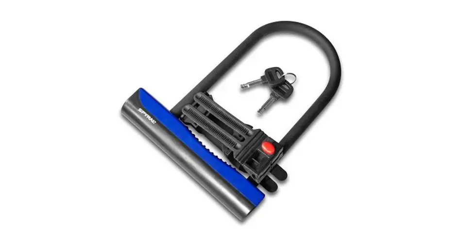 Gyors kiszállítás Spyral Basic U-lakat 190 x 145 x 12 mm, vázkonzollal, fekete-kék
