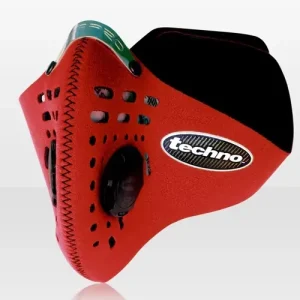 Gyors kiszállítás Respro Techno kerékpáros légszűrő maszk, piros, L-es méret
