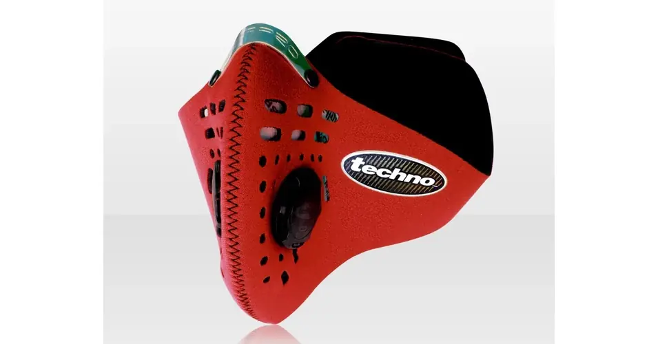 Gyors kiszállítás Respro Techno kerékpáros légszűrő maszk, piros, L-es méret