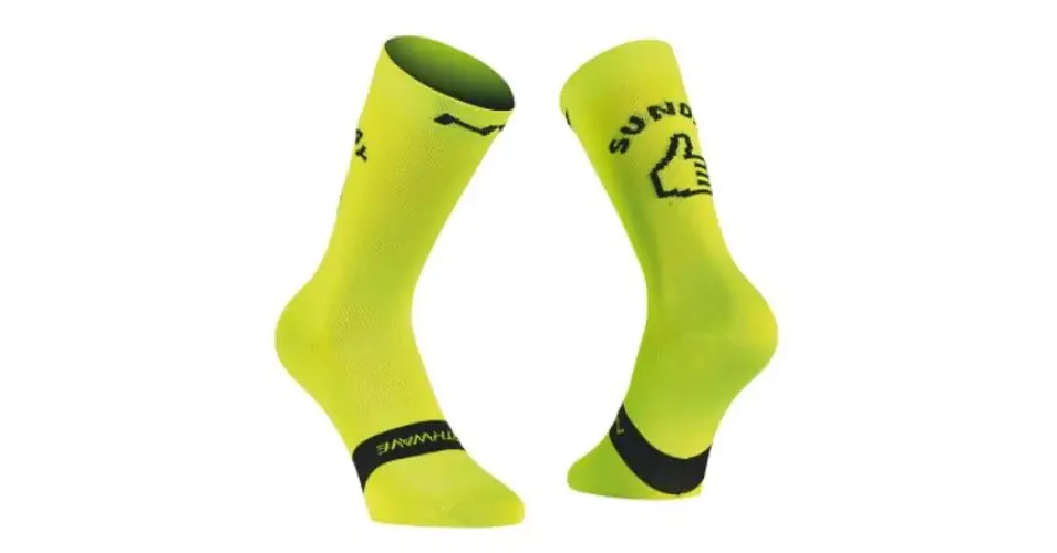Népszerű Northwave Sunday-Monday kerékpáros sportzokni, fluo lime, 36-39-es méret