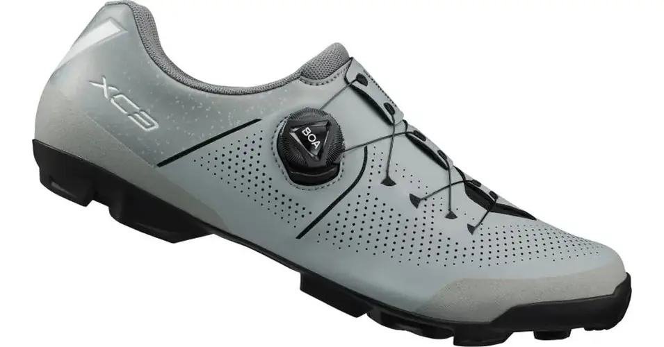 Csak ma Shimano SH-XC302 Wide MTB SPD kerékpáros cipő, széles, szürke, 43-as