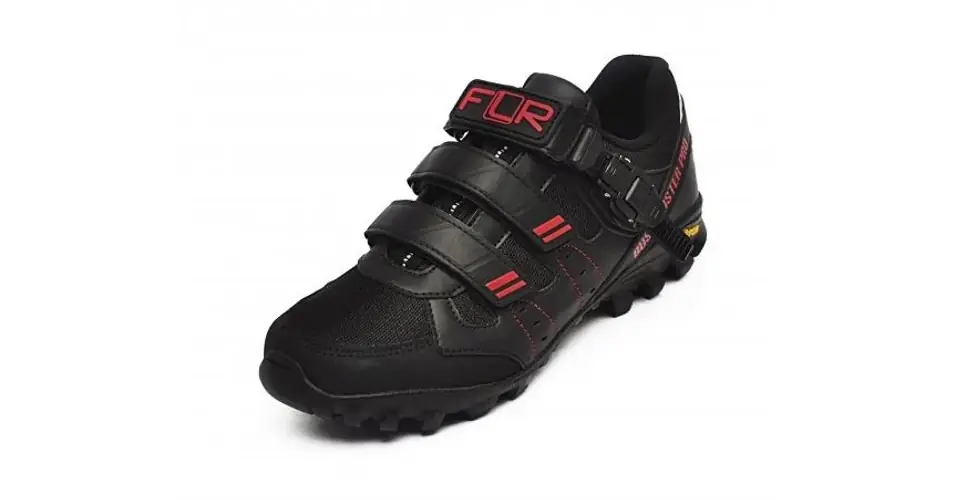 Legnépszerűbb FLR Bushmaster Pro MTB kerékpáros cipő, SPD, fekete-piros, 41-es