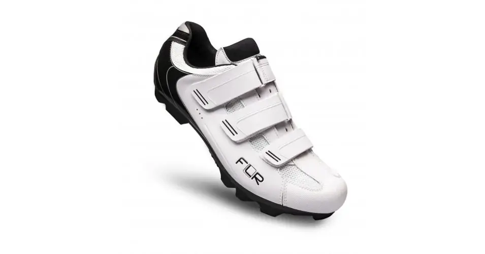 Biztonságos fizetés FLR F-55 III MTB kerékpáros cipő, SPD, fehér-fekete, 45-ös