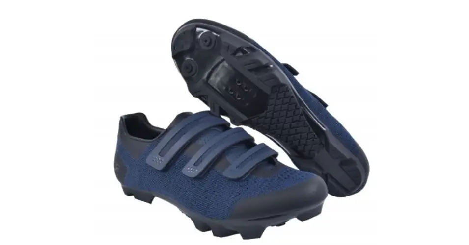 Prémium FLR F-55 Knit MTB kerékpáros cipő, SPD, fekete-kék, 45-ös