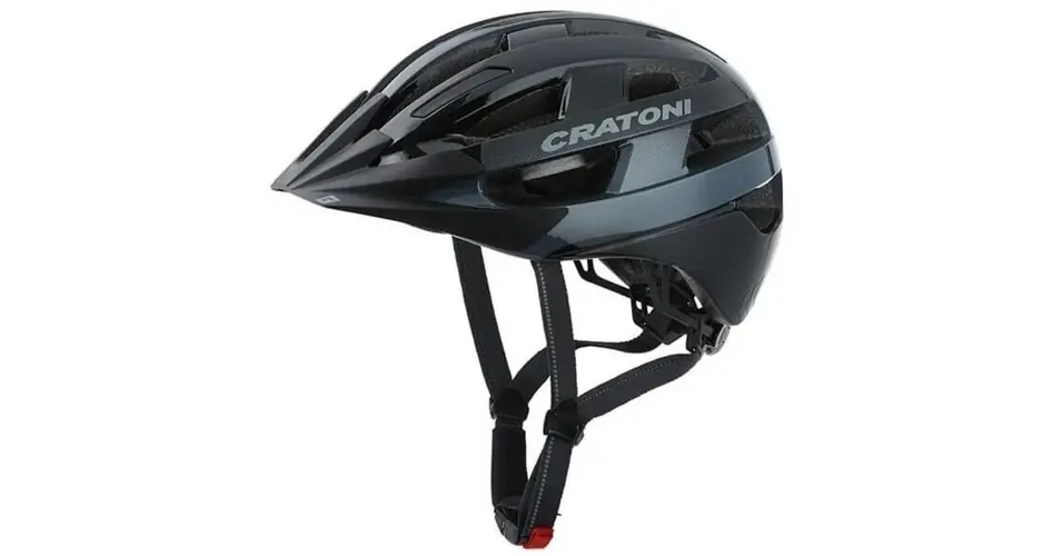 Cratoni Velo-X bukósisak, M-L méret (58-61 cm), hátsó világítással, fekete Olcsóbb