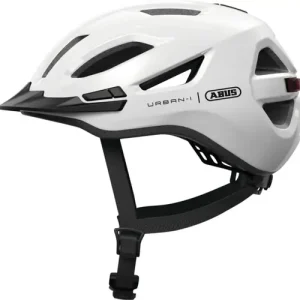Végkiárusítás ABUS Urban-I 4.0 városi bukósisak, LED világítással, S (51-55 cm), fényes fehér