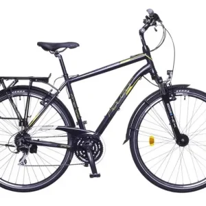 Ajánlat Neuzer Firenze 200 2018 férfi 28-as trekking kerékpár, 24s, agydinamós, alumínium, 19-es vázméret, matt fekete-sárga-szürke
